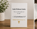 Faith Without Limits Christian Journal - 2 Corinthians 5:7 Hardcover Prayer & Reflection Notebook