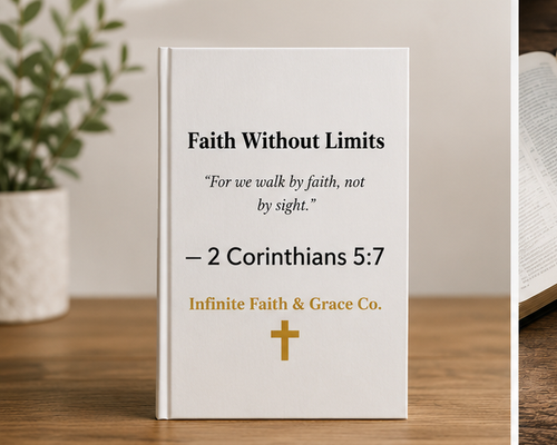 Faith Without Limits Christian Journal - 2 Corinthians 5:7 Hardcover Prayer & Reflection Notebook