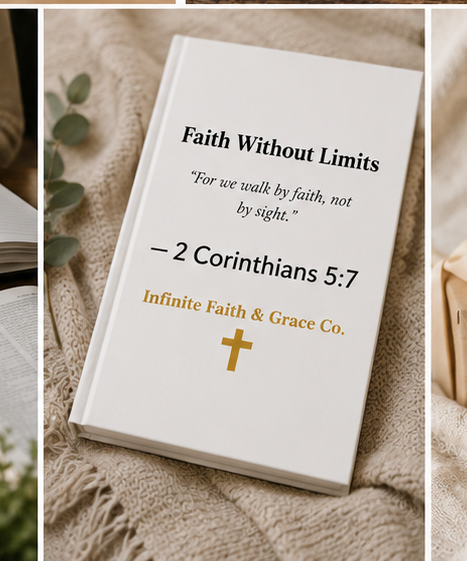 Faith Without Limits Christian Journal - 2 Corinthians 5:7 Hardcover Prayer & Reflection Notebook